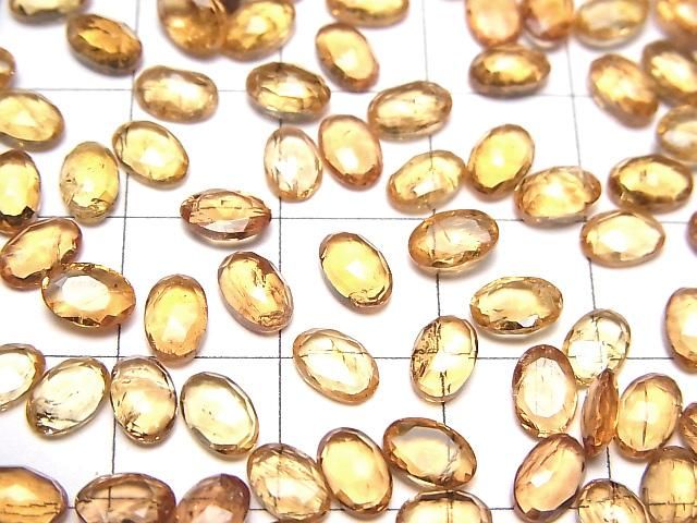 【動画】宝石質インペリアルトパーズAAA- オーバル ローズカット6×4mm 4個 サムネイル4