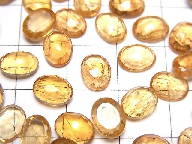 【動画】宝石質インペリアルトパーズAAA- オーバル ローズカット8×6mm 2個 サムネイル2