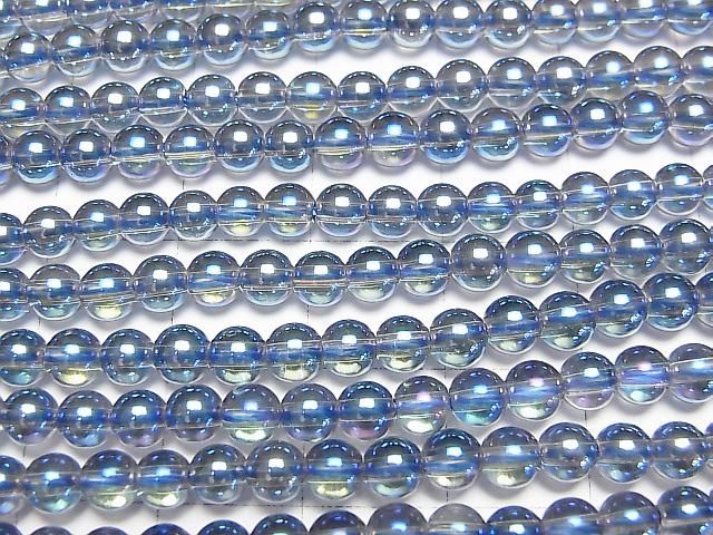 【動画】ブルーフラッシュクリスタル ラウンド4mm 1連(約37cm) サムネイル2