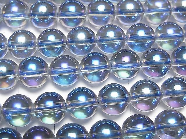【動画】ブルーフラッシュクリスタル ラウンド8mm 半連/1連(約37cm) サムネイル2