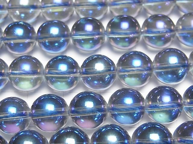【動画】ブルーフラッシュクリスタル ラウンド10mm 半連/1連(約37cm) サムネイル2