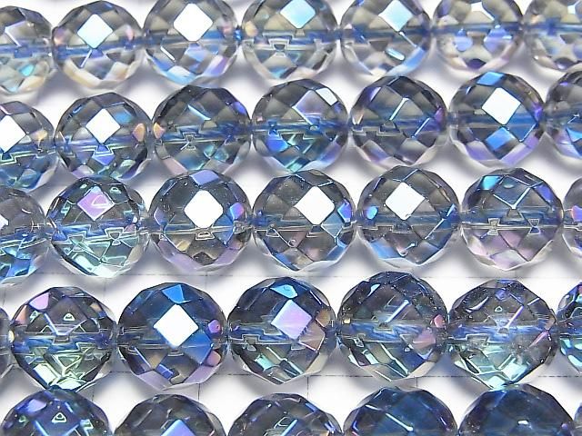 【動画】ブルーフラッシュクリスタル 64面ラウンドカット10mm 1/4連~1連(約37cm) サムネイル2