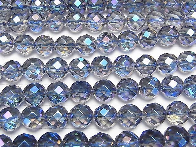 【動画】ブルーフラッシュクリスタル 64面ラウンドカット10mm 1/4連~1連(約37cm) サムネイル3