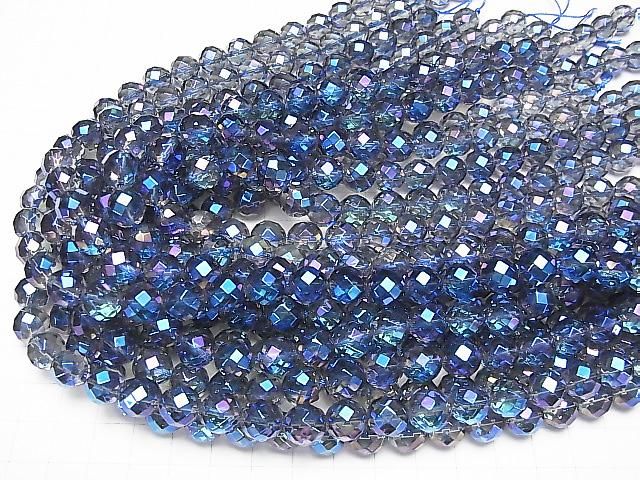 【動画】ブルーフラッシュクリスタル 64面ラウンドカット10mm 1/4連~1連(約37cm) サムネイル4