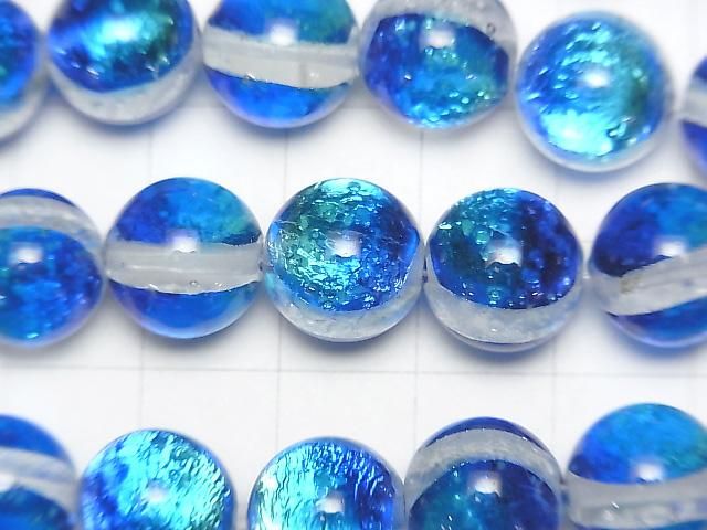 【動画】とんぼ玉 ラウンド12mm 【カビラマリン/蓄光タイプ】 1/4連~1連(約34cm) サムネイル2