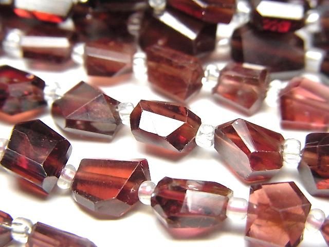 【動画】宝石質モザンビークガーネットAA++ タンブルカット 1連(約18cm)の画像