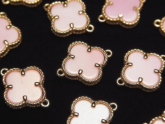 【動画】クィーンコンクシェル フラワー型チャーム11×11mm 【両カン】 18KGP製 1個の画像