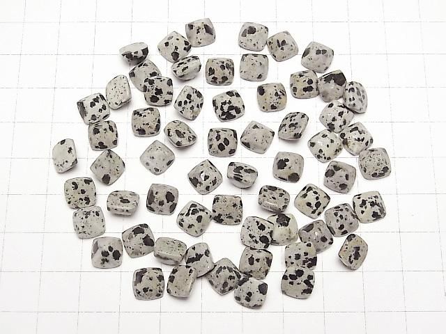 【動画】ダルメシアンジャスパー シュガーローフカット8×8mm 2個 サムネイル4
