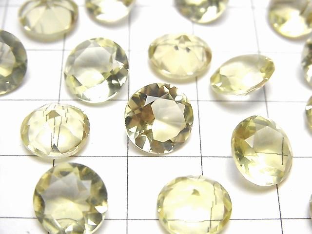 【動画】宝石質レモンクォーツAAA ルース ラウンドファセットカット10×10mm 2粒 サムネイル2