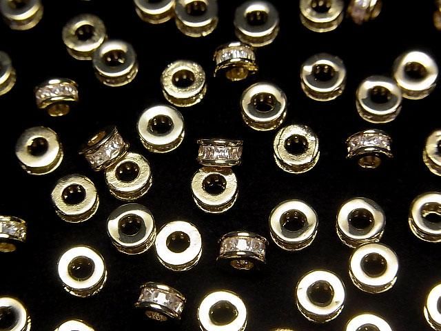 メタルパーツ ロンデル5×5×2.5mm ゴールド(CZ付) 2個 サムネイル4