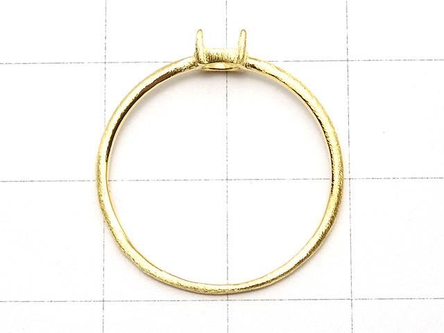 Silver925 リング空枠(爪留め)ラウンド4.2mm ヘアライン 18KGP 【5号】【11号】【13号】【17号】 1個 サムネイル4