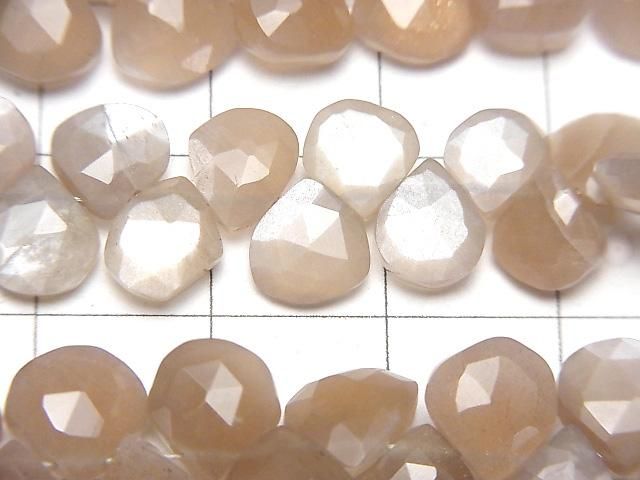 【動画】宝石質ブラウンムーンストーンAA++ マロン ブリオレットカット 1連(約18cm) サムネイル2