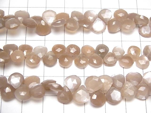 【動画】宝石質ブラウンムーンストーンAA++ マロン ブリオレットカット 1連(約18cm) サムネイル3