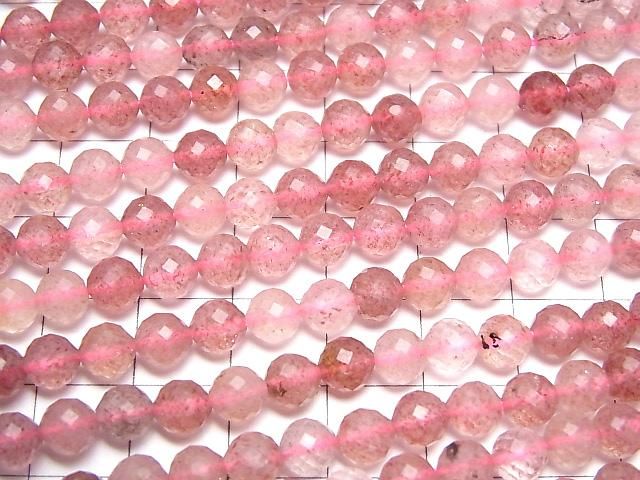 【動画】【素晴らしい輝き】ピンクエピドート ラウンドカット6mm 1連(約37cm) サムネイル3