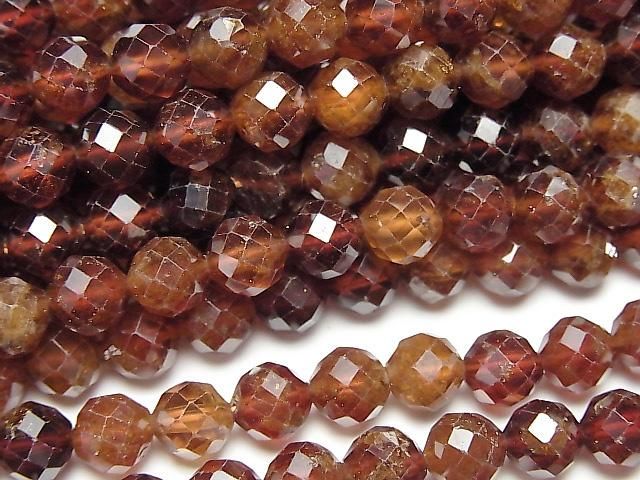 【動画】【素晴らしい輝き】ヘソナイトAA++ 64面ラウンドカット6mm 1連(約37cm)の画像