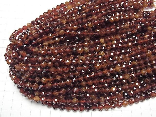 【動画】【素晴らしい輝き】ヘソナイトAA++ 64面ラウンドカット6mm 1連(約37cm) サムネイル4