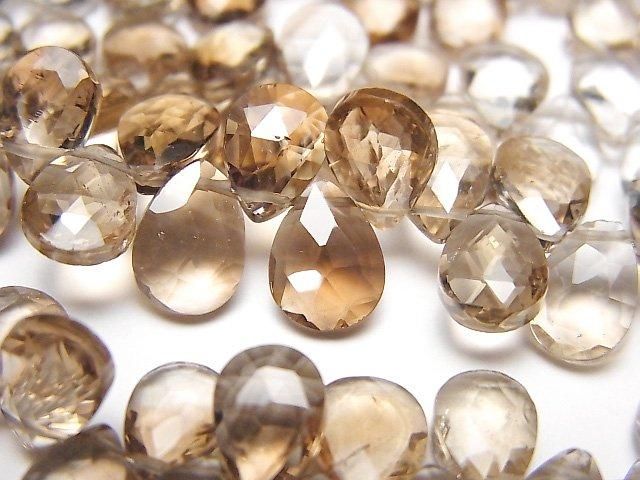 【動画】宝石質ブラウントパーズAAA ペアシェイプ ブリオレットカット 半連/1連(約20cm)の画像