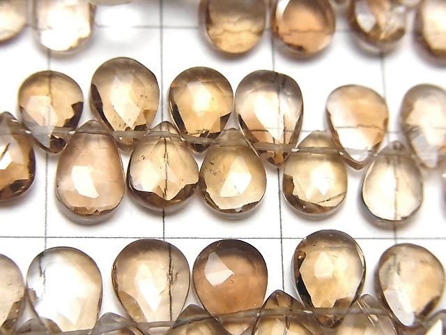【動画】宝石質ブラウントパーズAAA ペアシェイプ ブリオレットカット 半連/1連(約20cm) サムネイル2