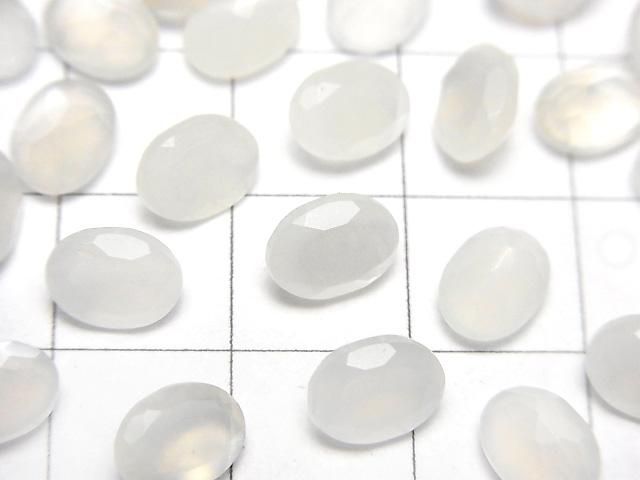 【動画】宝石質ホワイトムーンストーンAAA ルース オーバルファセットカット8×6mm 5粒 サムネイル2