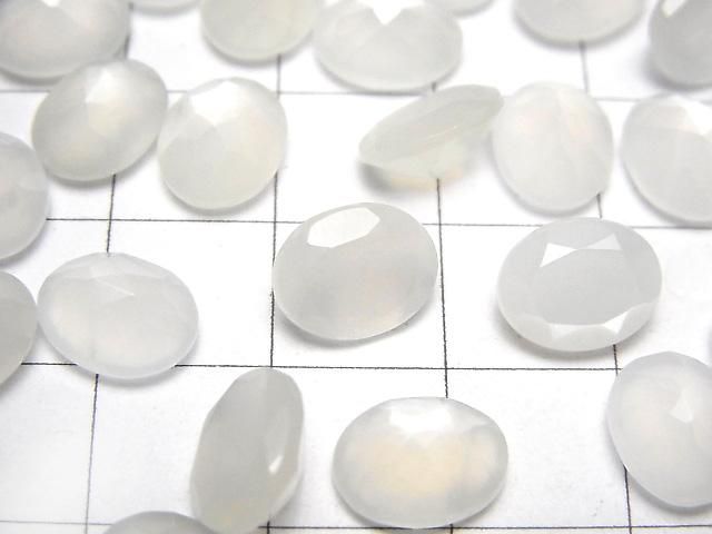 【動画】宝石質ホワイトムーンストーンAAA ルース オーバルファセットカット10×8mm 3粒 サムネイル2