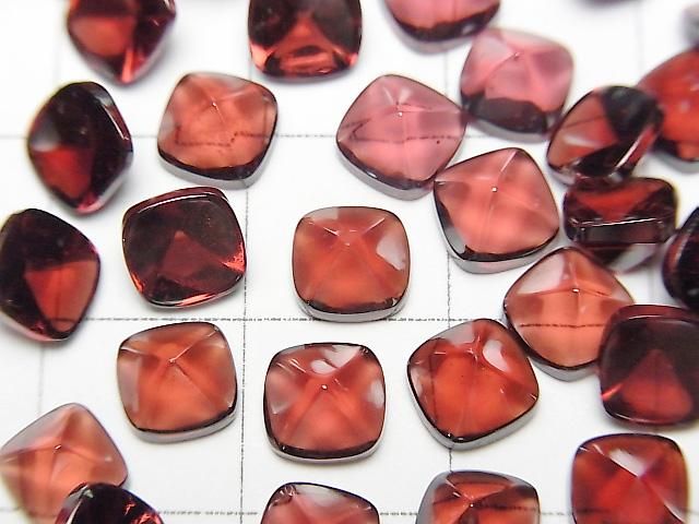【動画】宝石質モザンビークガーネットAAA シュガーローフカット6×6mm 2個 サムネイル2