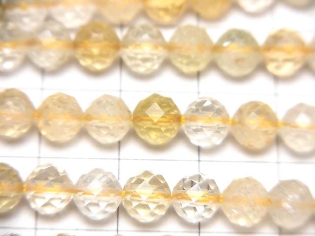 【動画】【素晴らしい輝き】ライトカラーシトリンAA++ 64面ラウンドカット6mm 1連(約36cm) サムネイル2