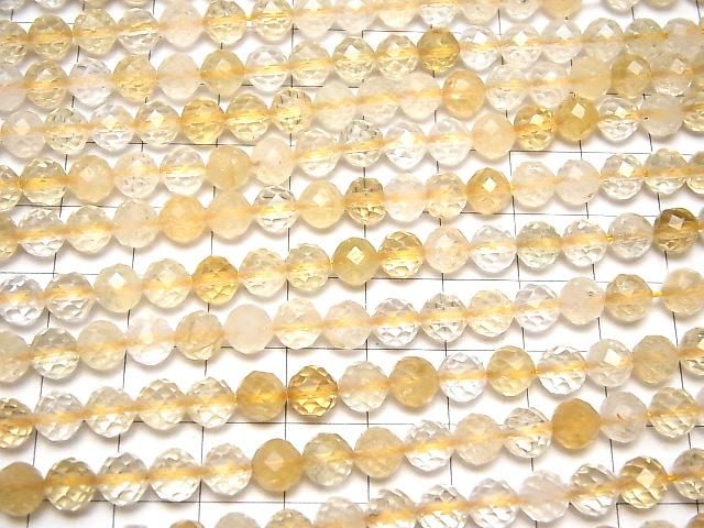 【動画】【素晴らしい輝き】ライトカラーシトリンAA++ 64面ラウンドカット6mm 1連(約36cm) サムネイル3