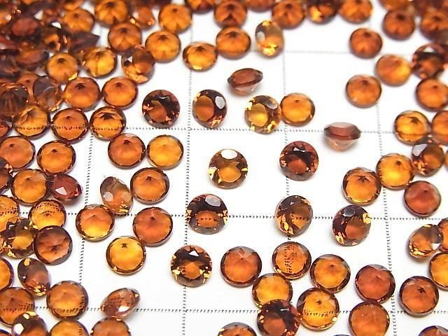 【動画】宝石質マデイラシトリンAAA ルース ラウンドファセットカット4×4mm 5粒 サムネイル2