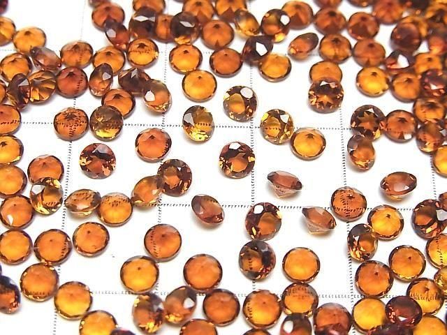【動画】宝石質マデイラシトリンAAA ルース ラウンドファセットカット4×4mm 5粒 サムネイル3