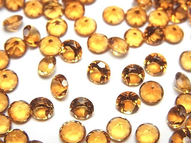 【動画】宝石質マデイラシトリンAAA ルース ラウンドファセットカット5×5mm 5粒の画像