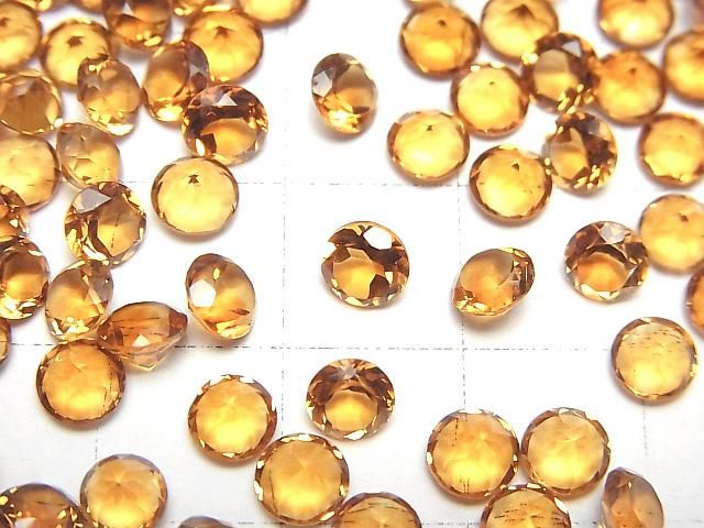 【動画】宝石質マデイラシトリンAAA ルース ラウンドファセットカット5×5mm 5粒 サムネイル2