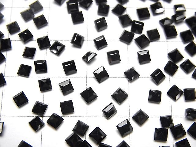 【動画】宝石質ブラックスピネルAAA ルース スクエアファセットカット3×3mm 10粒 サムネイル4