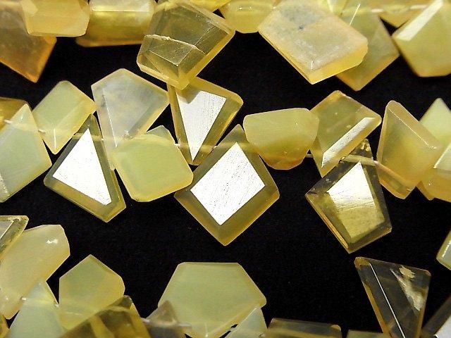 【動画】イエローオパールAA++ ラフスライスカット 1連(約18cm)の画像