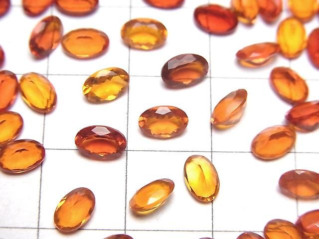 【動画】宝石質メキシカンオパール(ファイヤーオパール)AAA ルース オーバルファセットカット6×4mm 2粒 サムネイル2