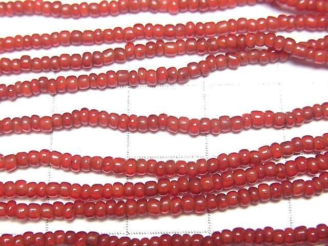 【動画】インディアン ホワイトハーツビーズ ロンデル(ボタン)2.5×2.5×1.5mm 1連(約44cm) サムネイル2