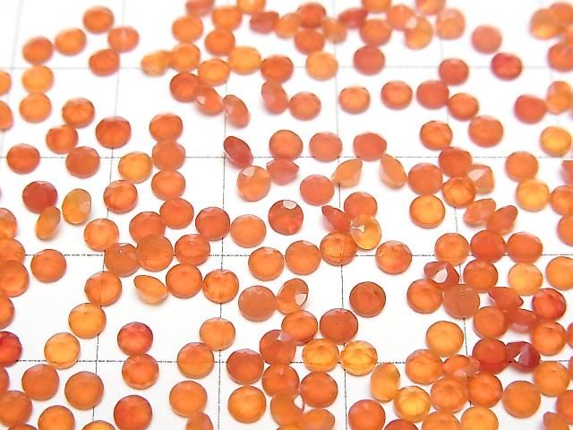 【動画】宝石質カーネリアンAAA ルース ラウンドファセットカット3×3mm 10粒 サムネイル3
