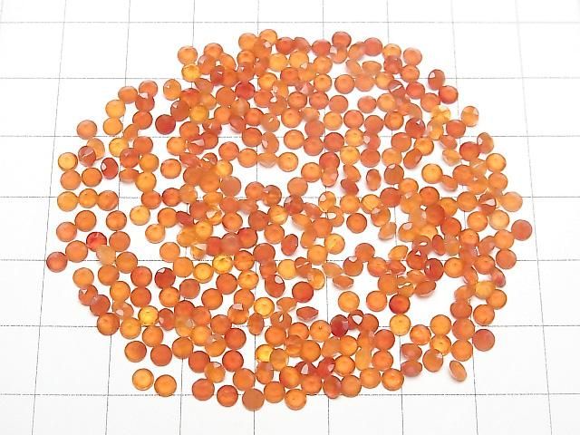 【動画】宝石質カーネリアンAAA ルース ラウンドファセットカット3×3mm 10粒 サムネイル4