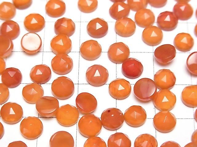 【動画】カーネリアンAAA ラウンド ローズカット6×6mm 5個 サムネイル3