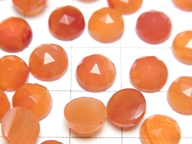 【動画】カーネリアンAAA ラウンド ローズカット8×8mm 4個 サムネイル2