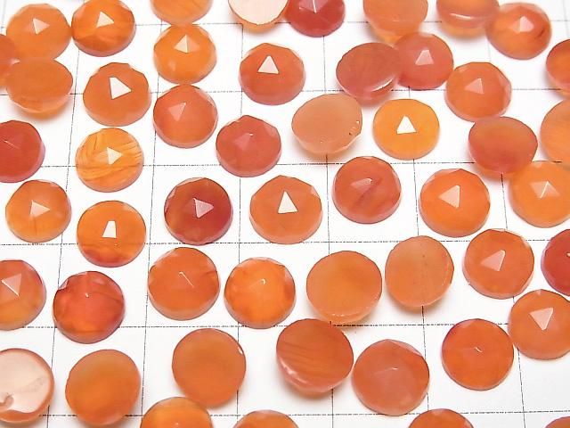 【動画】カーネリアンAAA ラウンド ローズカット8×8mm 4個 サムネイル3