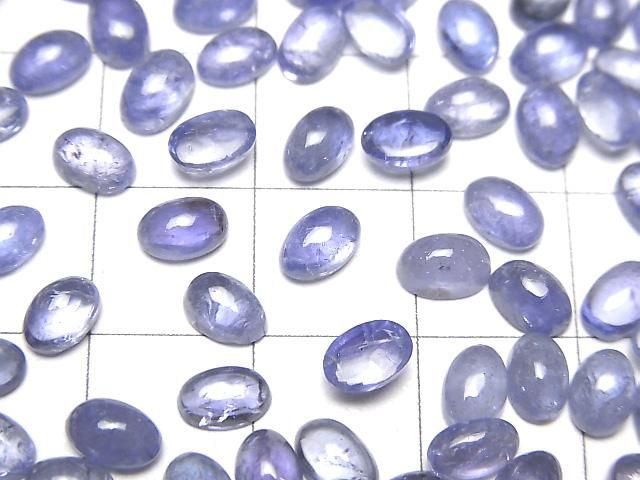 【動画】宝石質タンザナイトAAA- オーバル カボション6×4mm 3個 サムネイル2