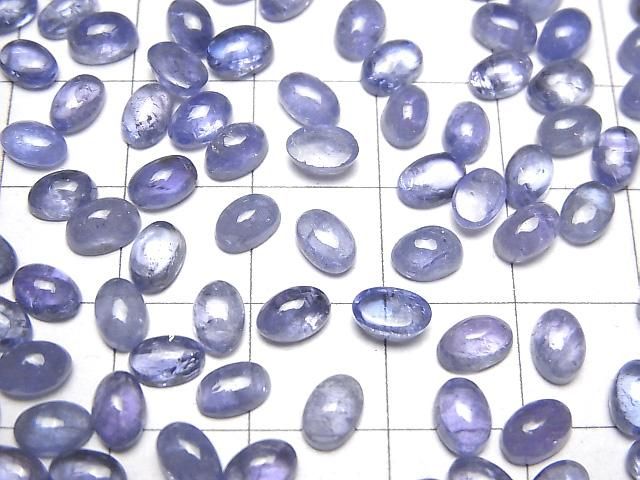 【動画】宝石質タンザナイトAAA- オーバル カボション6×4mm 3個 サムネイル3