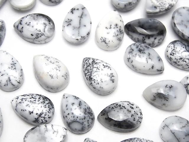 【動画】デンドライトオパール ペアシェイプ カボション12×8mm 5個の画像