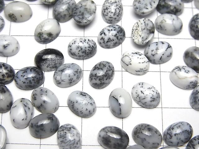 【動画】デンドライトオパール オーバル カボション8×6mm 10個 サムネイル3