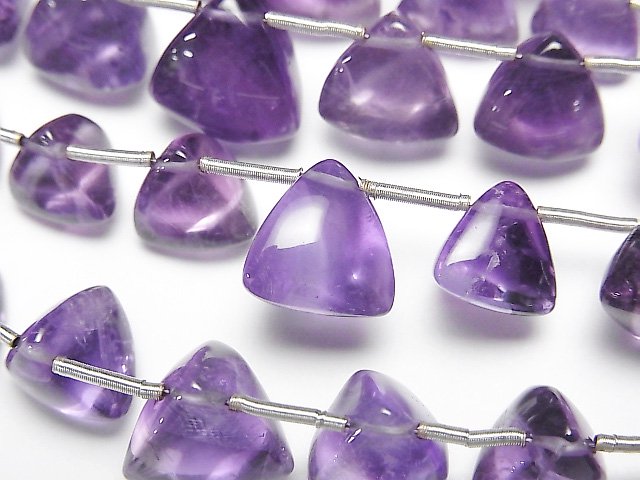 アメジスト（紫水晶） 立体トライアングル 1連（約14cm）｜天然石 