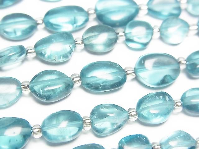 【動画】宝石質アパタイトAAA タンブル 1連(約18cm)の画像