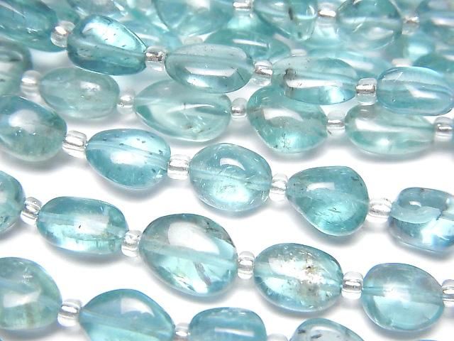 【動画】宝石質アパタイトAAA- タンブル 1連(約18cm)の画像