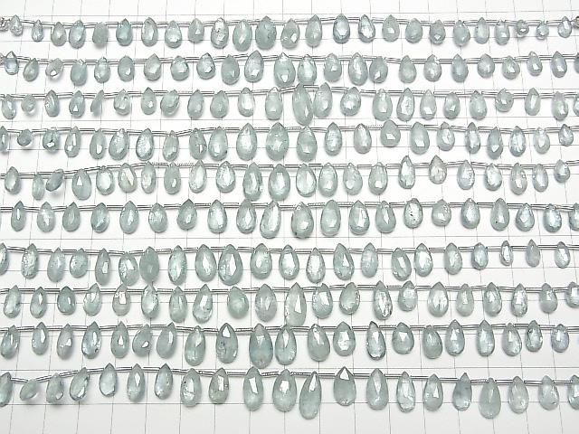 【動画】スカイカイヤナイトAA++ ペアシェイプ ブリオレットカット 半連/1連(約19cm) サムネイル4