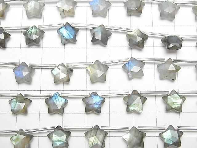 【動画】ラブラドライトAA++ スターカット10×10mm 1連(8粒) サムネイル3