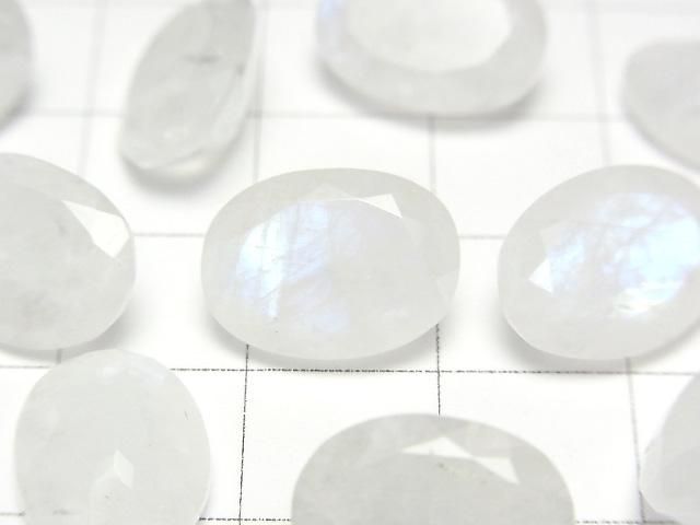 【動画】レインボームーンストーンAA++ ルース オーバルファセットカット14×10mm 2粒 サムネイル2